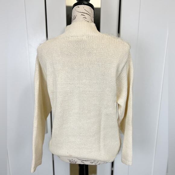 Talbots Vintage Mohair Wool Blend Mock Turtleneck Knit Sweater Size Small - Picture 3 of 6